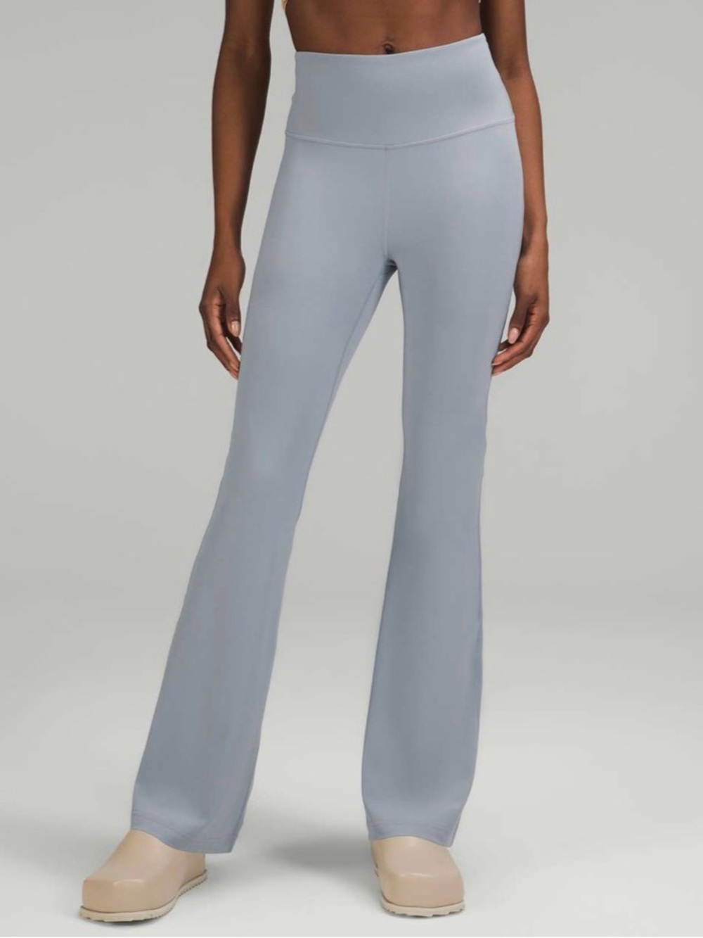 Lululemon Groove Super-High-Rise Flared Pant Nulu Color: Chambray - Light Blue